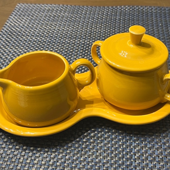 Fiestaware sugar and creamer marigold   RETIRED - Picture 2 of 7